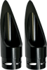 BARON Exhaust Tip - Black - Scalloped BA-1100-01B