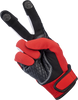BILTWELL Baja Gloves - Red/Black - XS 1508-0801-301