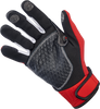 BILTWELL Baja Gloves - Red/Black - XS 1508-0801-301