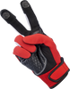 BILTWELL Baja Gloves - Red/Black - Medium 1508-0801-303