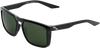 100% Renshaw Sunglasses - Black - Gray Green 61038-001-74