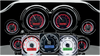 DAKOTA DIGITAL MVX-8K Series Analog/Digital 6-Gauge Kit - Black Bezel - Black Face with Gray Background MVX-8604-KG-K