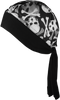 SCHAMPA & DIRT SKINS Skull and Crossbones Z-Wrap Stretch Headwrap BNDNA003-70