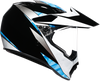 AX9 Helmet - Black/White/Cyan - MS 0110-5943