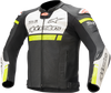 ALPINESTARS Missile Ignition Airflow Leather Jacket - Black/White/Yellow - US 50 / EU 60 3100220-125-60