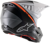 ALPINESTARS SM5 Helmet - Rayon - Black/White/Orange - Large 8304121-1242-LG