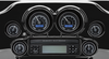 DAKOTA DIGITAL MVX-8K Series Analog/Digital 2-Gauge Kit - Chrome Bezel - Black Face with Gray Background MVX-8200-KG-C