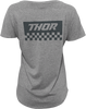 THOR Women's Checkers T-Shirt - Heather Gray - Large 3031-3998