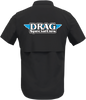 THROTTLE THREADS Drag Specialties Vented Shop Shirt - Black - 5XL DRG31ST26BK5X