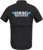 THROTTLE THREADS Drag Specialties Vented Shop Shirt - Black - 3XL DRG31ST26BK3X