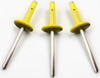 3/16-Inch Large Head Pop Rivets - Exploding Grip (Tri-Fold), 250 Count, Multiple Colors