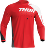 THOR Youth Sector Edge Jersey - Red/White - 2XS 2912-2245