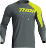 THOR Youth Sector Edge Jersey - Gray/Acid - Large 2912-2237