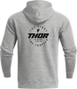 THOR Stadium Zip-Up Hooded Sweatshirt - Heather Gray - 2XL 3050-6328