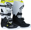 MOOSE RACING Youth Tech 7S Boots - Black/White/Yellow - US 2 0215024-125-2