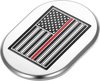 FIGURATI DESIGNS Antenna Cover - Left Rear Fender - Red Line American Flag - Chrome/Enameling FD75-AC-SS-LT
