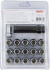 RACELINE WHEELS Lug Nuts - Spline Socket - 1/2"-20 - with Spline Key - Chrome - 16 Pack RLUG-CS120C