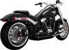 VANCE & HINES Shortshots Staggered Exhaust System - Black 47335-22