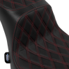 DRAG SPECIALTIES Predator III 2-Up Seat - Vinyl - Double Diamond - Red Thread - FL '00-'17 4689D DRAG SPECIALTIES Predator III 2-Up Seat - Vinyl - Double Diamond - Red Thread - FL '00-'17 4689D