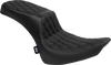DRAG SPECIALTIES Predator III 2-Up Seat - Vinyl - Double Diamond - Black Thread - FL '00-'17 4689B