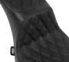 DRAG SPECIALTIES Predator III 2-Up Seat - Vinyl - Double Diamond - Black Thread - FL '00-'17 4689B