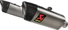 AKRAPOVIC Slip-On Line Mufflers - Titanium - Hypermotard 698 S-D6SO2-HAPLT