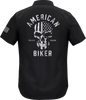 American Biker Biker Sam Lightweight Shirt - Black/White - Medium ABBSAM07ST74BKMR