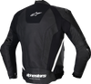 ALPINESTARS Missile v3 Leather Jacket - Black/White - US 42 / EU 52 3100125-12-52