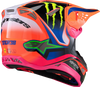 ALPINESTARS Supertech M10 Helmet - Deegan Monster - MIPS? - Gloss Orange Fluo/Purple/Pink Fluo - Small 8300425-433-S