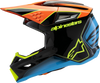 ALPINESTARS Youth SM3 Helmet - Fray - Gloss Black/Orange/Yellow Fluo- Small 8301625-1455-YS