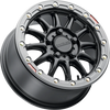 RACELINE WHEELS Wheel - Alpha - Front/Rear - Black/with Gun Metal Ring - 17x7 - 4/137 - +25 mm A14BG-77037+25
