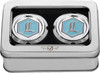  FIGURATI DESIGNS Axle Nut Cover - Front - Stainless Steel - Legends Suspension Logo - Silver FD02-FAC-SS 