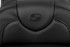 SADDLEMEN Roadsofa* Extended Reach Seat - Carbon Fiber - Black Stitch - Backrest - FL '08-'23 808-07B-186B0