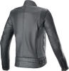 ALPINESTARS Stella Dyno Leather Jacket - Black Tar Gray/Dark Gray - XS 3113924-1296-XS