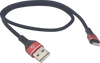RIDEPOWER Male USB to Male Lightning Cable - Phone - Charger - 18" - Black/Red RPUSBLHT18