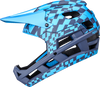 KALI DH Invader Helmet - LTD Glitch - Matte Navy/Cyan - XS-M 0211323226