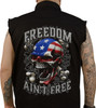  LETHAL THREAT Freedom Ain't Free Printed Sleeveless Button Down Shirt - Black - 2XL CO60195XXL 