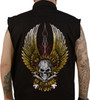  LETHAL THREAT No Regrets Printed Sleeveless Button Down Shirt - Black - Large CO60190L 