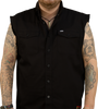 LETHAL THREAT No Regrets Printed Sleeveless Button Down Shirt - Black - Medium CO60190M