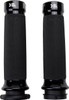 KHROME WERKS Khrome Werks Klassic Custom Contour Grips for 2008-2023 Harley-Davidson Street Glide Black 500180 