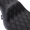 DRAG SPECIALTIES Predator 1Up Seat - Vinyl - Double Diamond Black Stitch - FLH '08-'23 0801-1483 DRAG SPECIALTIES Predator 1Up Seat - Vinyl - Double Diamond Black Stitch - FLH '08-'23 0801-1483