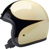  BILTWELL Bonanza Helmet - Gloss Vintage White/Black Scallop - XL 1001-559-205 