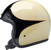BILTWELL Bonanza Helmet - Gloss Vintage White/Black Scallop - Medium 1001-559-203