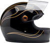  BILTWELL Gringo S Helmet - Gloss Black Flames - Small 1003-567-502 