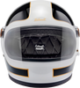 BILTWELL Gringo S Helmet - Gloss White/Black Tracker - 2XL 1003-566-506