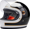  BILTWELL Gringo S Helmet - Gloss White/Black Tracker - 2XL 1003-566-506 