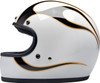  BILTWELL Gringo Helmet - Flames - White/Black - 2XL 1002-561-506 