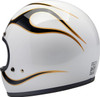  BILTWELL Gringo Helmet - Flames - White/Black - 2XL 1002-561-506 