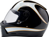  BILTWELL Lane Splitter Helmet - Gloss Black/White Flames - Medium 1004-570-503 