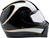  BILTWELL Lane Splitter Helmet - Gloss Black/White Flames - Medium 1004-570-503 